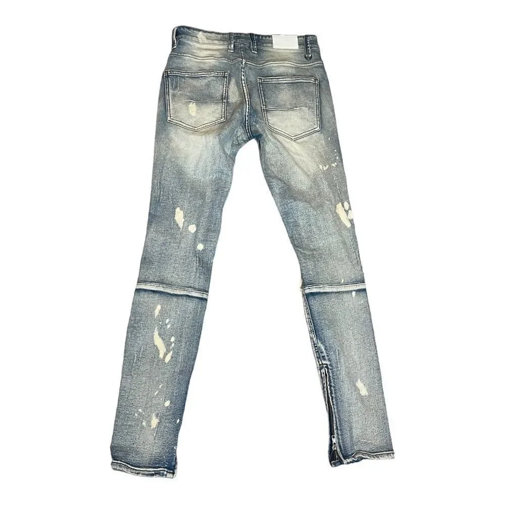 KDNK 11 4 14 11 Destroyed Jeans with Zipper Ankles size 31
